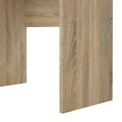 Scrivanie > Dmora Scrivania lineare quercia e bianca 120x48cm con 3 cassetti - Andre Bianco, Marrone Quercia