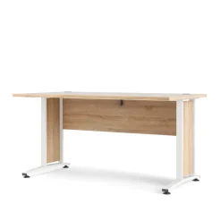 Scrivania lineare quercia e bianca 150x80cm in legno - Ascorbato