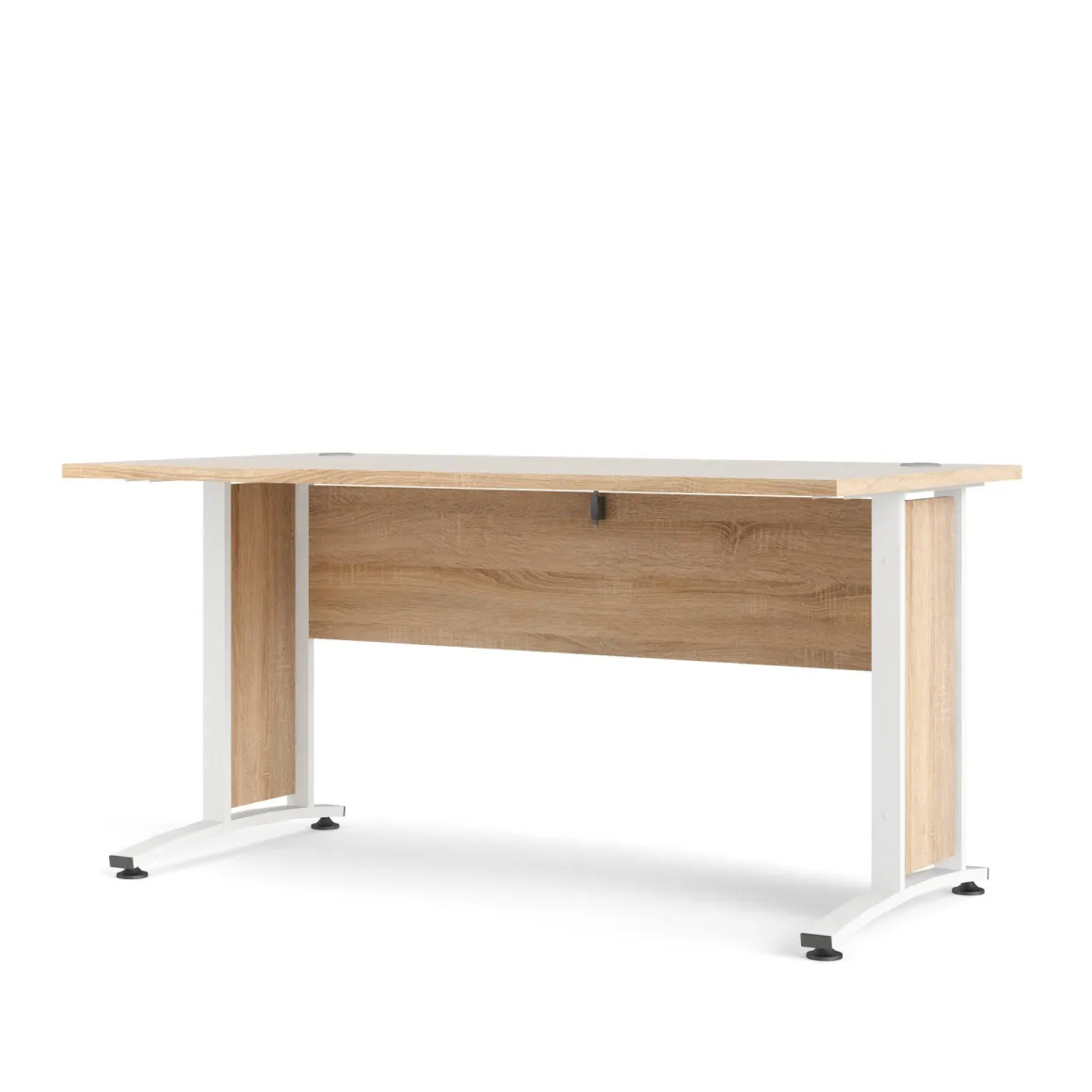 Scrivania lineare quercia e bianca 150x80cm in legno - Ascorbato