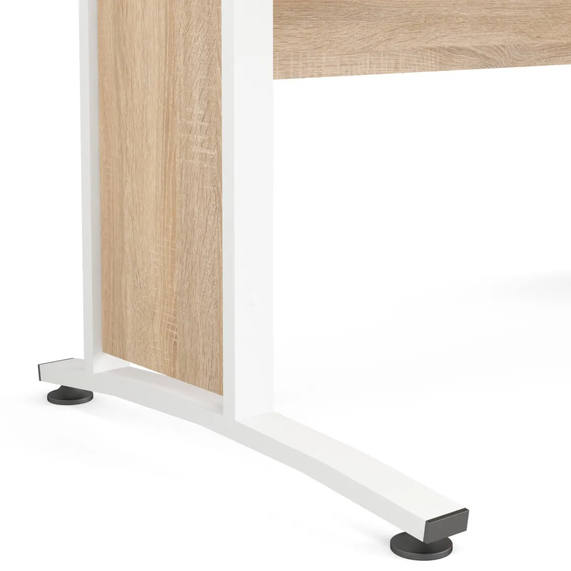 Scrivania lineare quercia e bianca 150x80cm in legno - Ascorbato