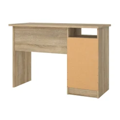 Ufficio|Camera Da Letto > Dmora Scrivania lineare quercia 110x60cm piano in legno massello - Melita Marrone Quercia