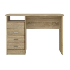 Ufficio|Camera Da Letto > Dmora Scrivania lineare quercia 110x60cm piano in legno massello - Melita Marrone Quercia