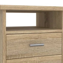 Ufficio|Camera Da Letto > Dmora Scrivania lineare quercia 110x60cm piano in legno massello - Melita Marrone Quercia