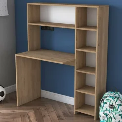 Scrivania lineare quercia 113x40cm con libreria - Arapaho