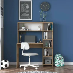 Scrivania lineare quercia 113x40cm con libreria - Arapaho