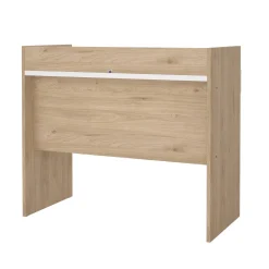 Scrivanie > Dmora Scrivania lineare rovere e bianca 102x55cm con 2 cassetti - Antillo Bianco, Marrone Rovere