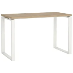 Scrivanie > Dmora Scrivania lineare rovere e bianca 120x60cm - Pierrot Bianco, Marrone Rovere