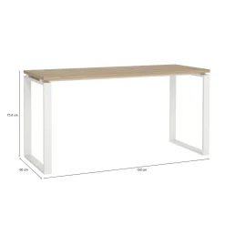 Scrivania lineare rovere e bianca 150x60cm - Arignano