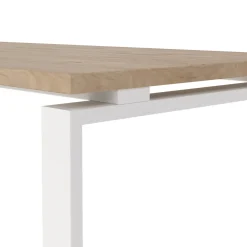 Scrivania lineare rovere e bianca 150x99cm in legno - Medard