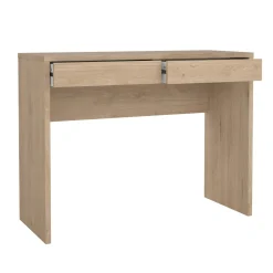 Scrivanie > Dmora Scrivania lineare rovere 100x39cm con 2 cassetti - Acero Marrone Rovere