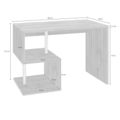 Scrivania lineare rovere 100x50cm - Acan