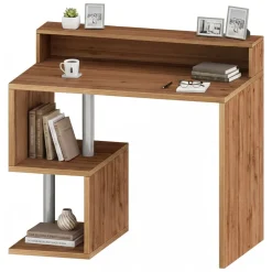 Scrivanie > Dmora Scrivania lineare rovere 109x48cm con 3 cassetti - Franklin Marrone Rovere