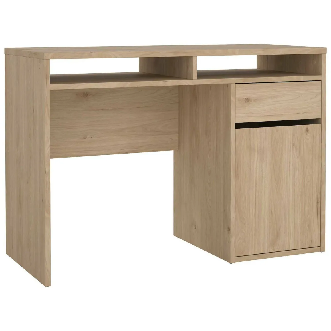 Scrivania lineare rovere 110x48cm con 1 cassetto - Abbadu