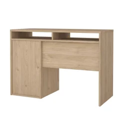 Scrivanie > Dmora Scrivania lineare rovere 110x48cm con 3 cassetti - Huaning Marrone Rovere