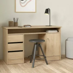 Ufficio|Camera Da Letto > Dmora Scrivania lineare rovere 140x60cm - Atemis Marrone Rovere