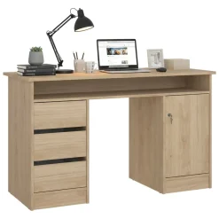 Ufficio|Camera Da Letto > Dmora Scrivania lineare rovere 140x60cm - Atemis Marrone Rovere