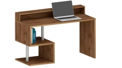 Ufficio|Camera Da Letto > Dmora Scrivania lineare rovere 140x60cm con supporto computer - Yemyin Marrone Rovere