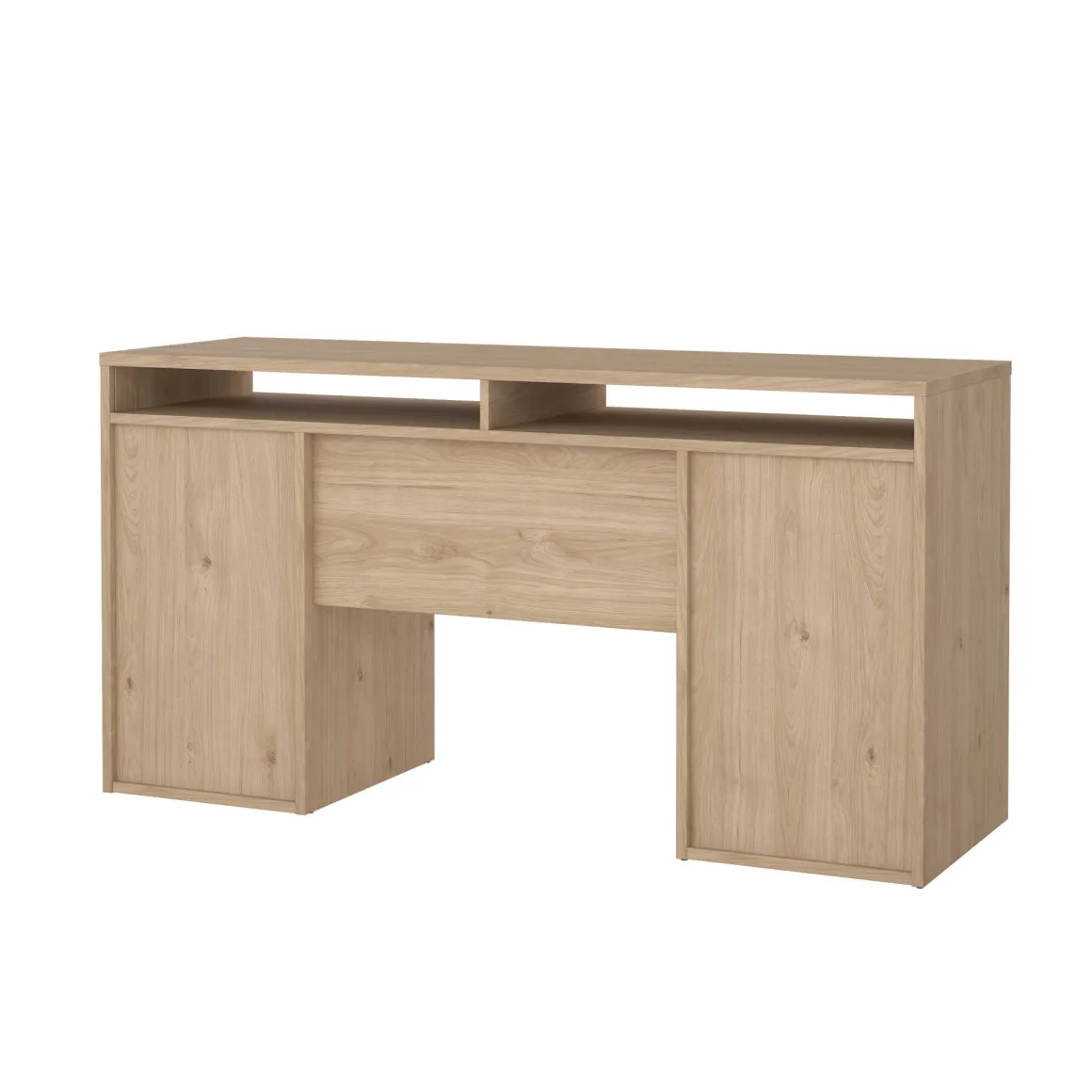 Scrivanie > Dmora Scrivania lineare rovere 149x48cm con libreria - Ambrenti Marrone Rovere