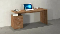 Scrivania lineare rovere 160x60cm con 3 cassetti - Abisse