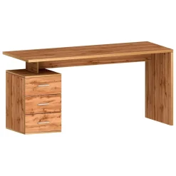 Scrivania lineare rovere 160x60cm con 3 cassetti - Abisse