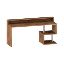 Ufficio|Camera Da Letto > Dmora Scrivania lineare rovere 180x60cm con supporto computer - Arre Marrone Rovere