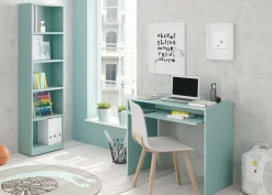Ufficio|Camera Da Letto > Dmora Scrivania lineare 79x54cm con supporto computer - Ajeje Verde Acqua