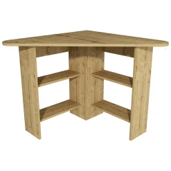 Scrivanie > Dmora Scrivania Angolare 5 Ripiani 80x80x74h cm, 4 Vani - Panchia Marrone