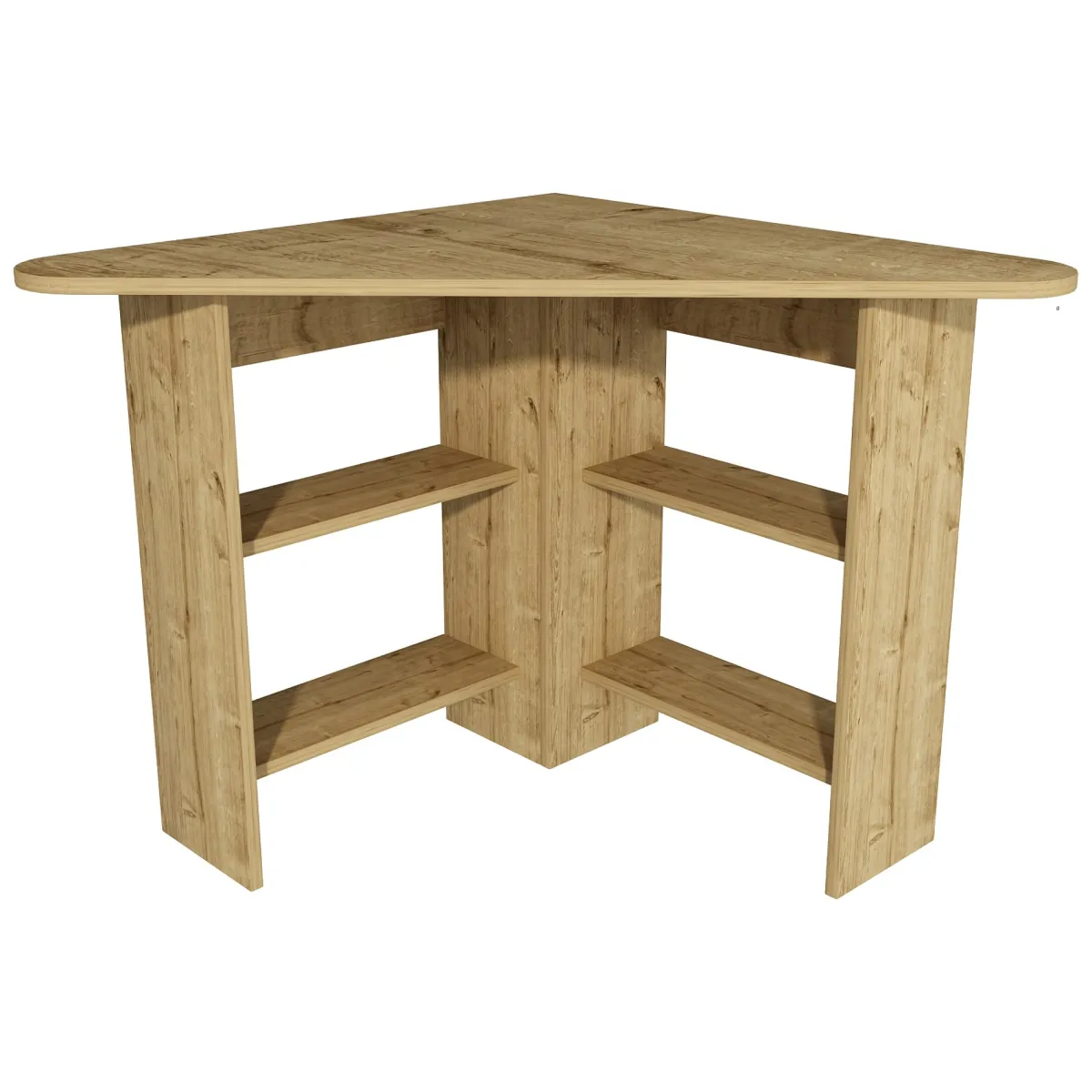 Scrivanie > Dmora Scrivania Angolare 5 Ripiani 80x80x74h cm, 4 Vani - Panchia Marrone