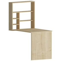 Scrivania Marrone 5 Ripiani 6 Vani 59x90x74h cm, con Libreria - Veglio