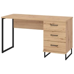Scrivanie > Dmora Scrivania un Ripiano Sfumatura Colore Struttura Rovere Nodi 98x45x74h cm, Sfumatura Colore Ripiano Rovere Nodi - Pichil Marrone Rovere Nodi