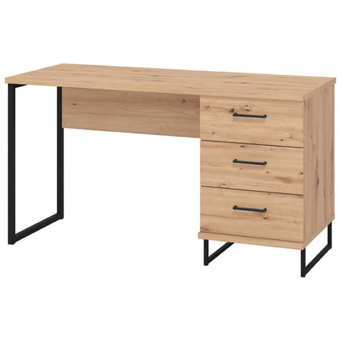 Scrivanie > Dmora Scrivania un Ripiano Sfumatura Colore Struttura Rovere Nodi 98x45x74h cm, Sfumatura Colore Ripiano Rovere Nodi - Pichil Marrone Rovere Nodi