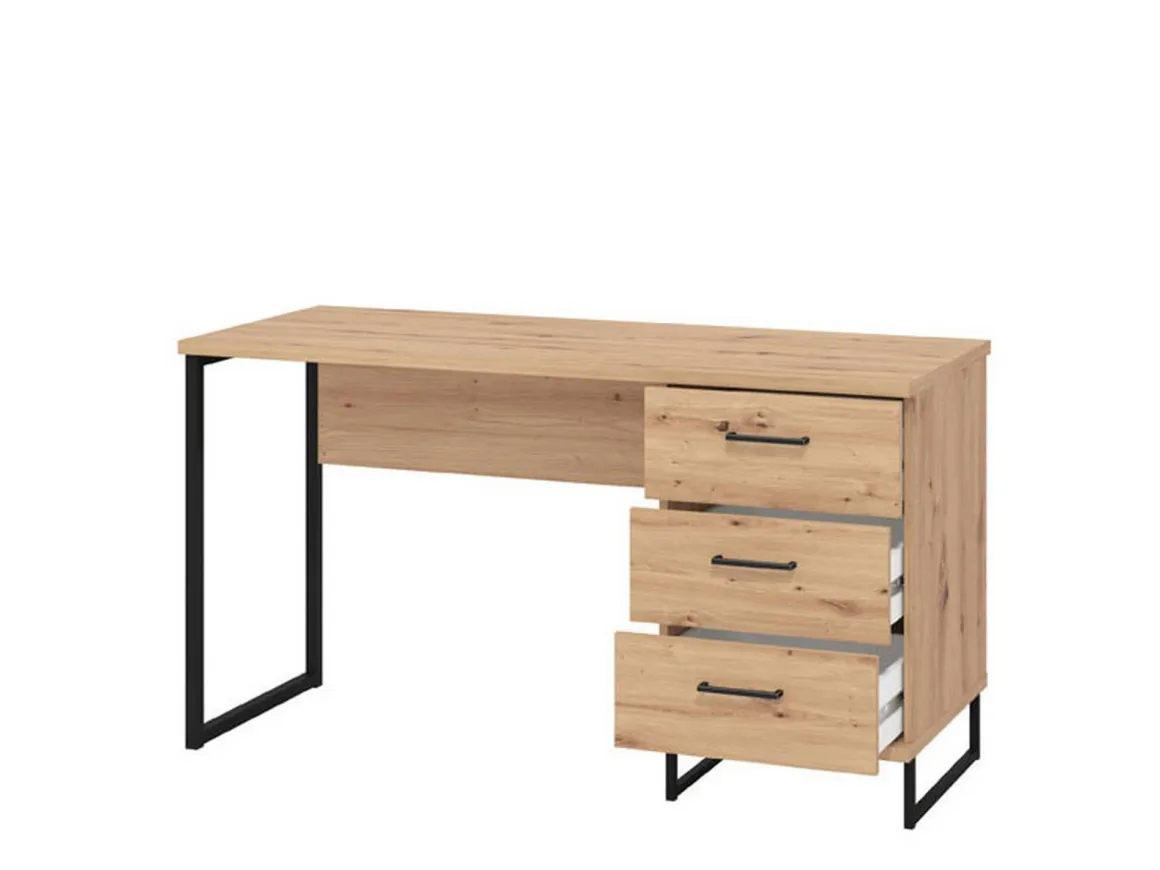 Scrivanie > Dmora Scrivania un Ripiano Sfumatura Colore Struttura Rovere Nodi 98x45x74h cm, Sfumatura Colore Ripiano Rovere Nodi - Pichil Marrone Rovere Nodi