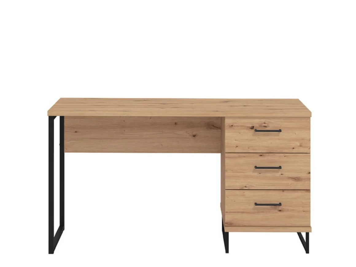 Scrivanie > Dmora Scrivania un Ripiano Sfumatura Colore Struttura Rovere Nodi 98x45x74h cm, Sfumatura Colore Ripiano Rovere Nodi - Pichil Marrone Rovere Nodi