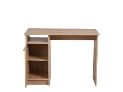 Scrivanie > Dmora Scrivania 2 Ripiani 4 Cassetti 135x50x75.5h cm, 2 Vani - Flaminio Marrone Rovere