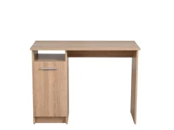 Scrivanie > Dmora Scrivania 2 Ripiani 4 Cassetti 135x50x75.5h cm, 2 Vani - Flaminio Marrone Rovere