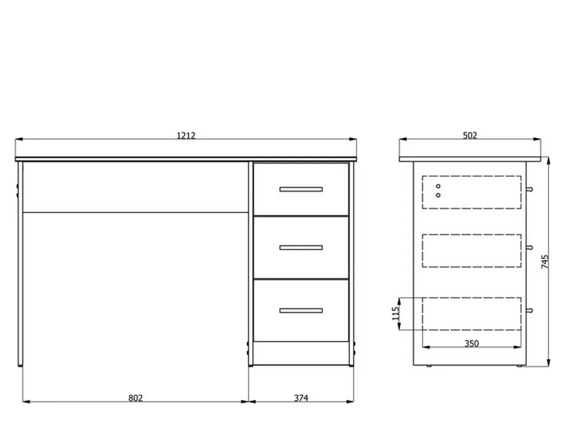 Scrivanie > Dmora Scrivania un Ripiano Sfumatura Colore Ripiano Rovere 90x40x73h cm, Materiale Piano in Legno Nobilitato - Urio Marrone Rovere