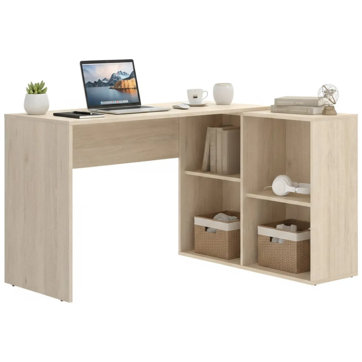 Scrivania modulabile rovere 121x96cm - Apricot