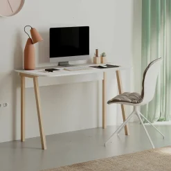 Scrivanie > Dmora Scrivania No beige e bianca 120x60cm - Alpone Bianco, Beige