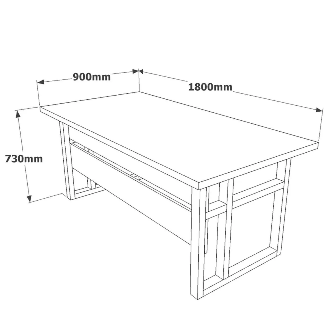 Scrivania No noce 180x90cm - Sequals