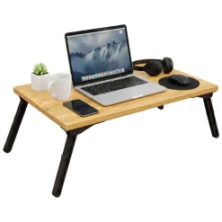 Scrivania No quercia e nera 60x35cm con supporto computer - Cusio
