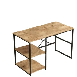 Scrivanie > Dmora Scrivania No quercia 160x60cm con libreria - Galbiate Marrone Quercia