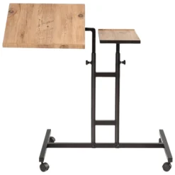 Scrivanie > Dmora Scrivania quercia e nera 67x45cm con supporto computer - Cairoli Nero, Marrone Quercia