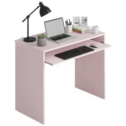 Scrivania Rosa un Ripiano Materiale Piano in Legno Nobilitato 90x54x79h cm, Colore Ripiano Rosa - Ajeje