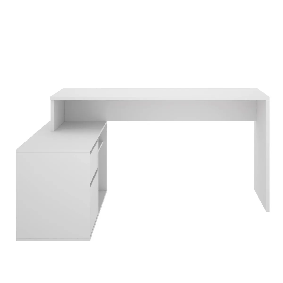 Ufficio|Camera Da Letto > Dmora Scrivania ufficio bianca 139x92cm con 1 cassetto - Andor Bianco