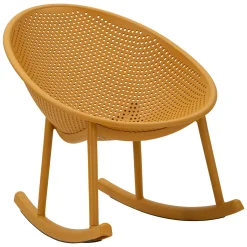 Sedie > Dmora Sedia 2 Sedie a Dondolo, Adatto per Indoor/outdoor, Materiale Struttura in Plastica - Phunt Arancione