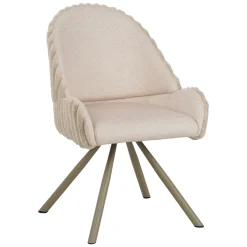 Sedia Bianco Crema Beige 2 Sedie Imbottito, Sfumatura Colore Struttura Crema - Kinna