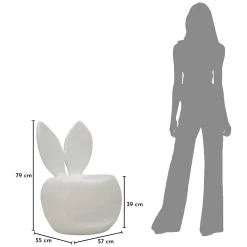 Sedie > Dmora Sedia una Sedia Adatto per Indoor/outdoor, Materiale Struttura in Plastica - Mrauk Bianco