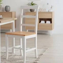 Sedie > Dmora Sedia una Sedia Materiale Struttura in Legno, Colore Seduta Marrone - Attanasio Bianco