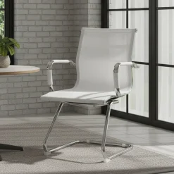 Sedia Bianco una Sedia Peso Supportato 120 kg, Altezza Seduta 43 cm - Balvano