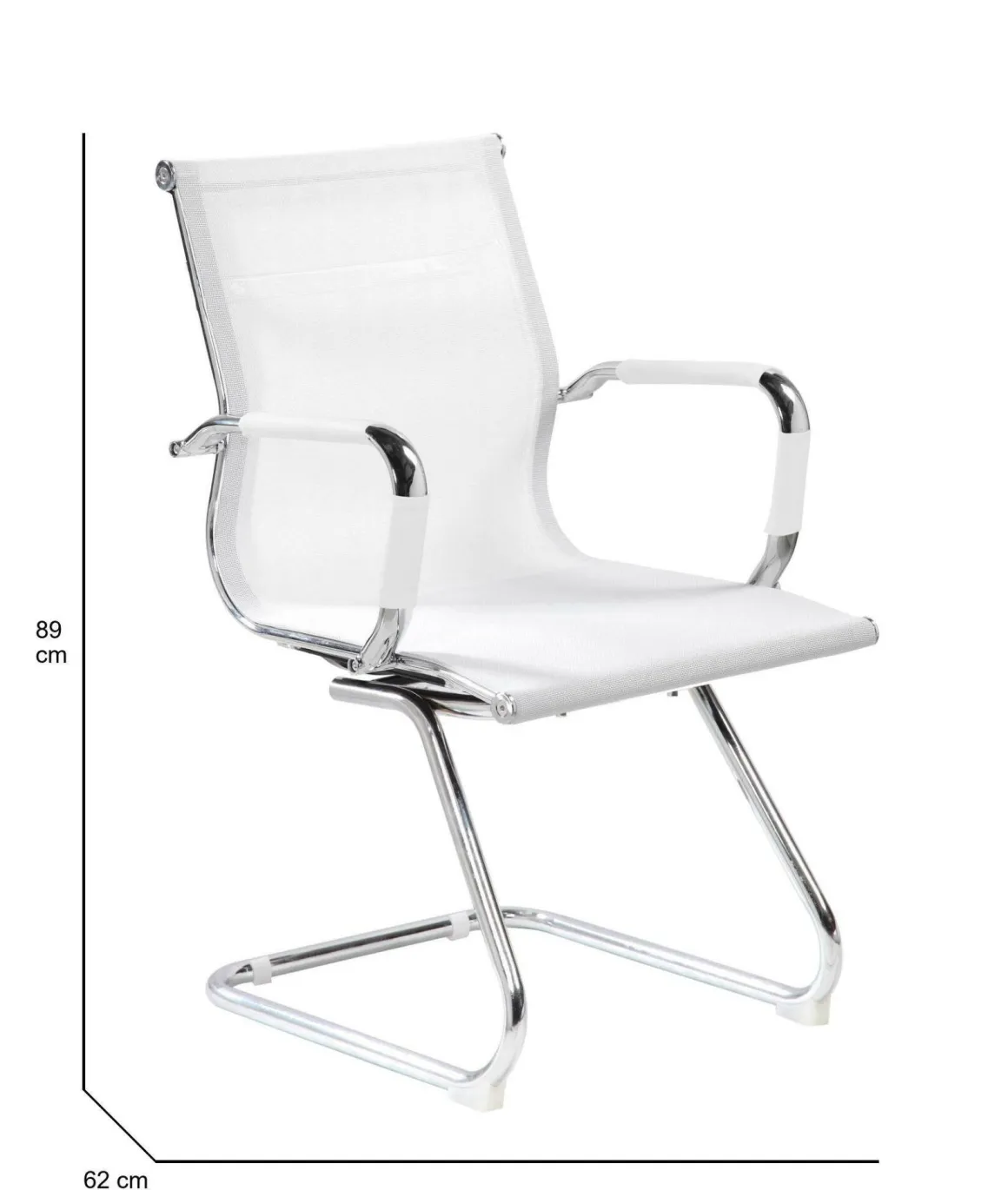 Sedia Bianco una Sedia Peso Supportato 120 kg, Altezza Seduta 43 cm - Balvano